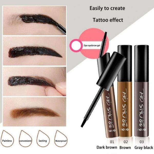 Peel Off Brown Black Eye Brow Tattoo Tint Waterproof Long-lasting Professional Eyebrow Gel Cream Mascara Eye Makeup Cosmetics - Image 5